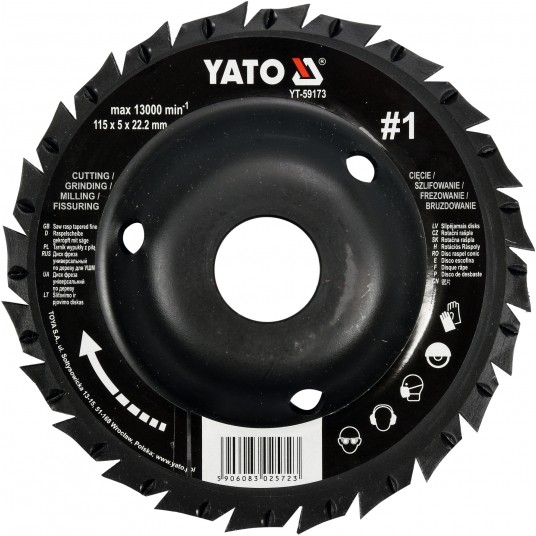 TARNIK WYPUKŁY Z PIŁĄ 115MM NR1 -zdjęcie numer 1