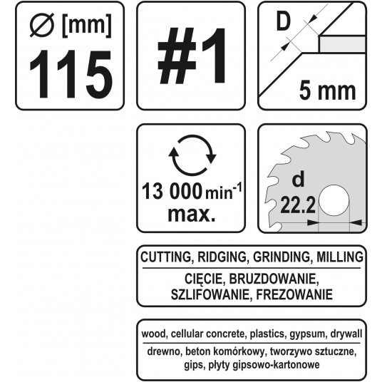 TARNIK WYPUKŁY Z PIŁĄ 115MM NR1 -zdjęcie numer 5