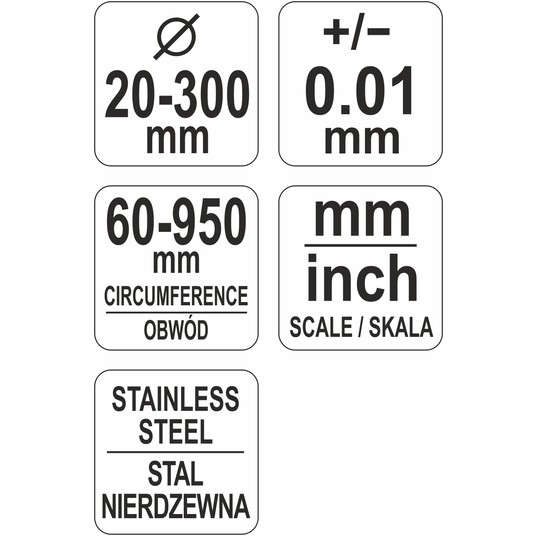TAŚMA DO POMIARU ŚREDNICY I OBWODU STAL -zdjęcie numer 3