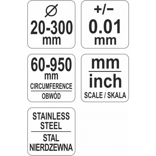 TAŚMA DO POMIARU ŚREDNICY I OBWODU STAL -zdjęcie numer 3