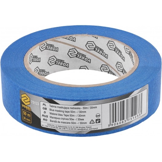 TAŚMA MASKUJĄCA NIEBIESKA 50M/30MM -zdjęcie numer 3