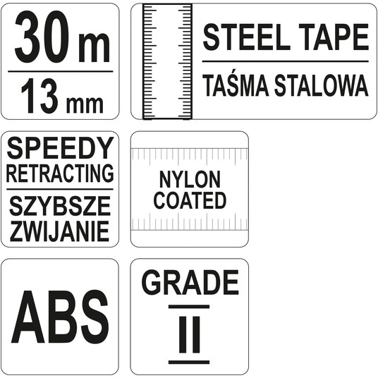 TAŚMA MIERNICZA STALOWA 30 M X 13 MM -zdjęcie numer 5
