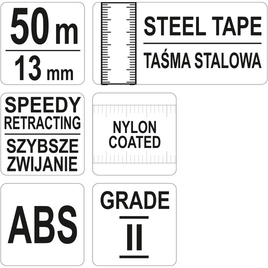 TAŚMA MIERNICZA STALOWA 50 M X 13 MM -zdjęcie numer 4