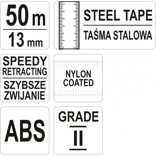 TAŚMA MIERNICZA STALOWA 50 M X 13 MM -zdjęcie numer 4
