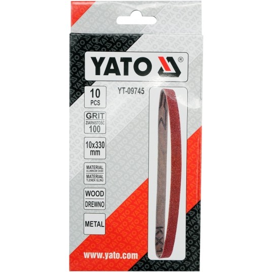 TAŚMA ŚCIERNA BEZKOŃ 10SZT P100 10X330MM -zdjęcie numer 1