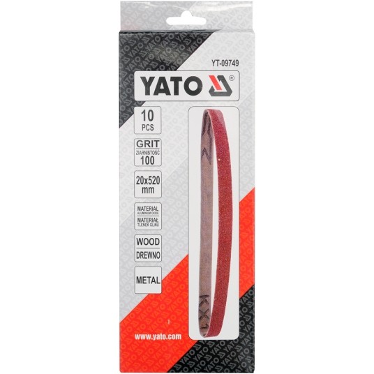 TAŚMA ŚCIERNA BEZKOŃ 10SZT P100 20X520MM -zdjęcie numer 1