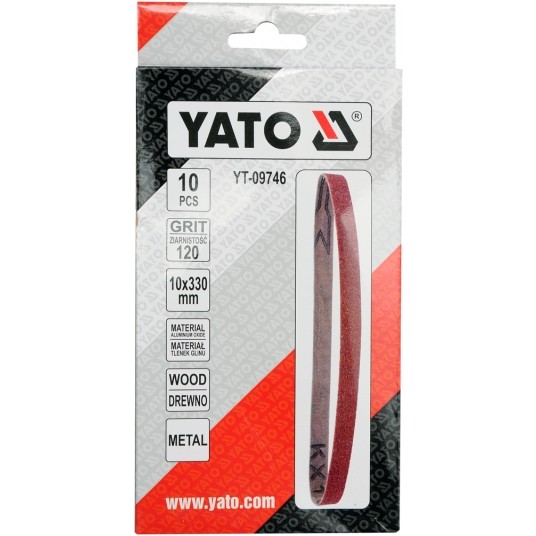 TAŚMA ŚCIERNA BEZKOŃ 10SZT P120 10X330MM -zdjęcie numer 1