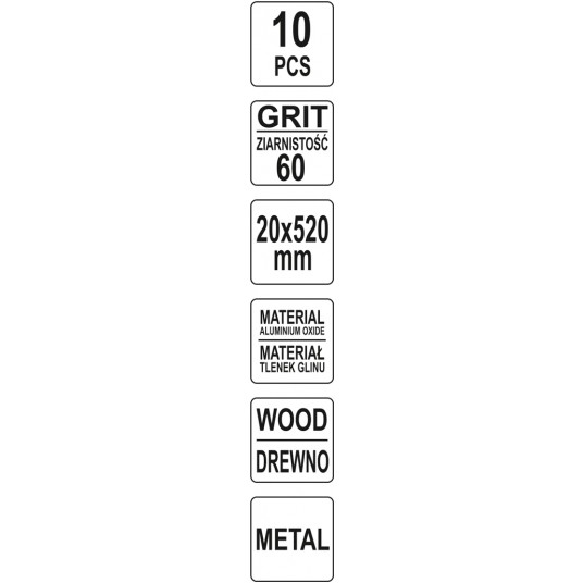 TAŚMA ŚCIERNA BEZKOŃ. 10SZT P60 20X520MM -zdjęcie numer 4