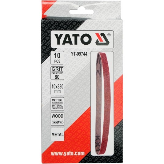 TAŚMA ŚCIERNA BEZKOŃ. 10SZT P80 10X330MM -zdjęcie numer 1