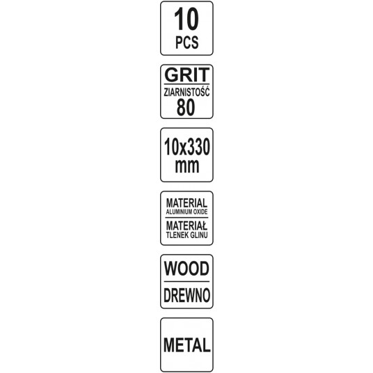 TAŚMA ŚCIERNA BEZKOŃ. 10SZT P80 10X330MM -zdjęcie numer 2