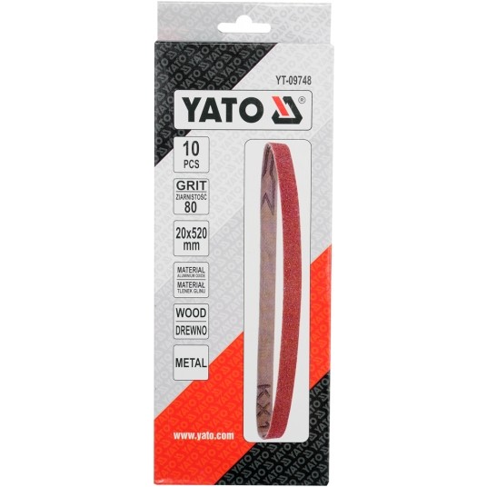 TAŚMA ŚCIERNA BEZKOŃ. 10SZT P80 20X520MM -zdjęcie numer 1