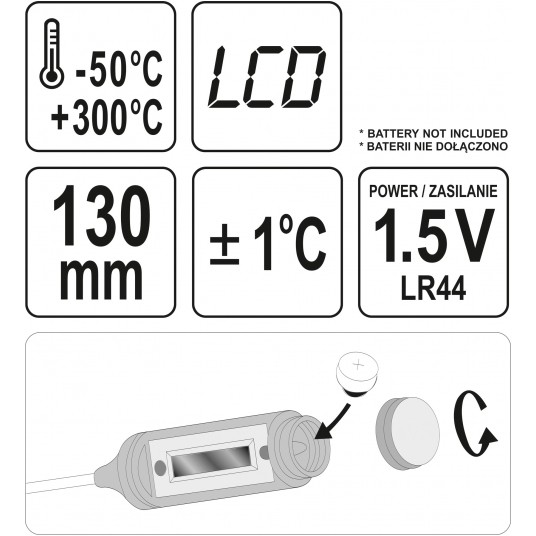 TERMOMETR ELEKTRONICZNY Z SONDĄ -zdjęcie numer 5