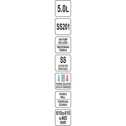 TERMOS STOŁOWY Z POMPKĄ 5,0L -zdjęcie numer 8
