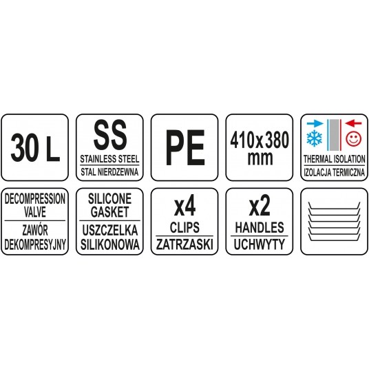 TERMOS TRANSPORTOWY OKRĄGŁY 30L -zdjęcie numer 4