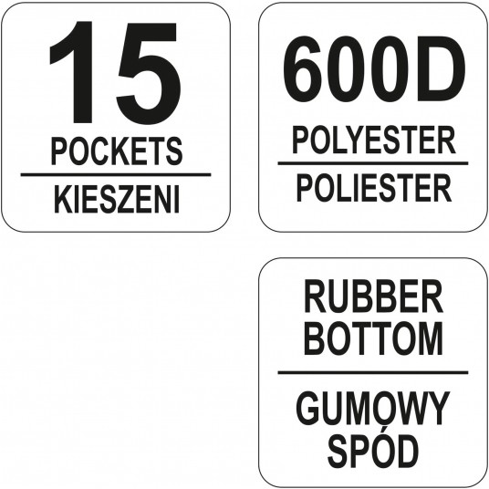 TORBA NARZĘDZIOWA 16" Z GUMOWYM DNEM -zdjęcie numer 5