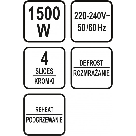 TOSTER 1300-1500W CZARNY -zdjęcie numer 6
