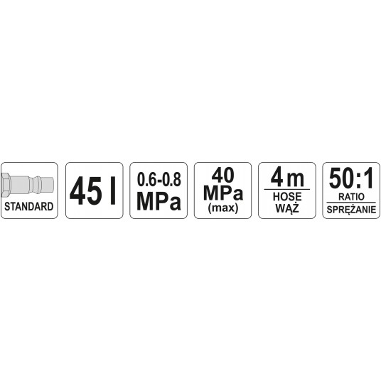 TOWOTNICA/SMAROWNICA PNEUMATYCZNA 45L -zdjęcie numer 4