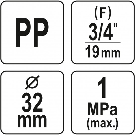 TRÓJNIK PP GW 32MM x 3/4" x 32MM -zdjęcie numer 4