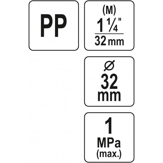 TRÓJNIK PP GZ 32MMx 1-1/4" (5/4") x 32MM -zdjęcie numer 4