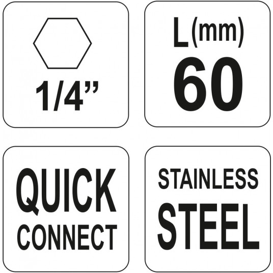 UCHW.SZYBKOMOCUJĄCY 60MM DO BITÓW 1/4" -zdjęcie numer 3
