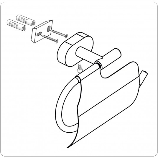 UCHWYT NA PAPIER TOALETOWY OVAL CHROM -zdjęcie numer 3