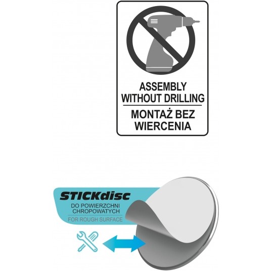 UCHWYT NA PAPIER WC STEELY Z TAŚMĄ 3M -zdjęcie numer 3