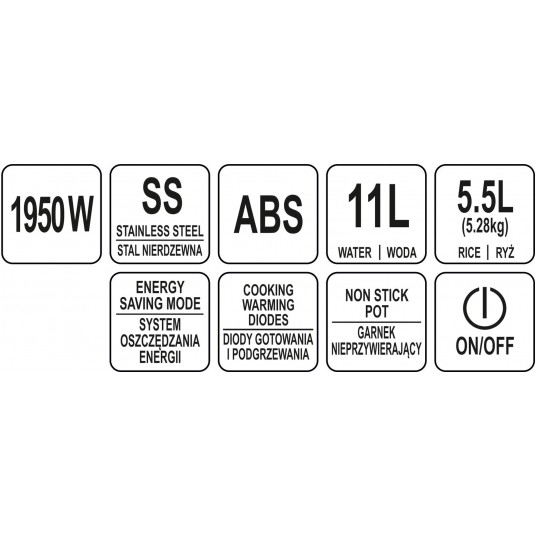 URZĄDZENIE DO GOTOWANIA RYŻU 16,5L -zdjęcie numer 8