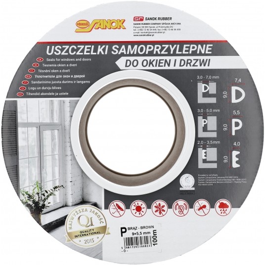 USZCZELKA EPDM TYP P BRĄZ 100M -zdjęcie numer 3