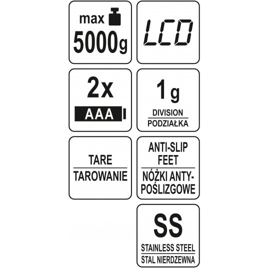 WAGA KUCHENNA S.NIERDZEWNA 15X22,5X1,5CM -zdjęcie numer 6