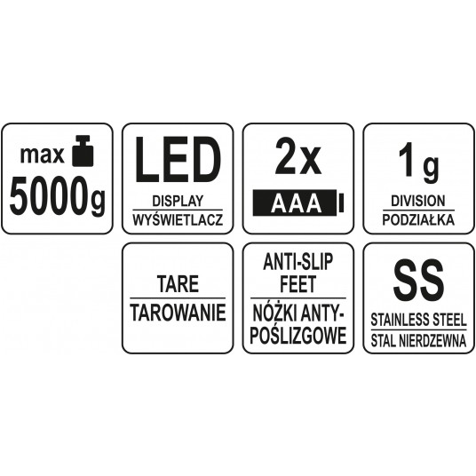 WAGA KUCHENNA S.NIERDZEWNA 27X25X1,8CM -zdjęcie numer 6