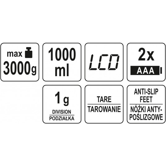 WAGA KUCHENNA Z MISĄ 1000ML -zdjęcie numer 6