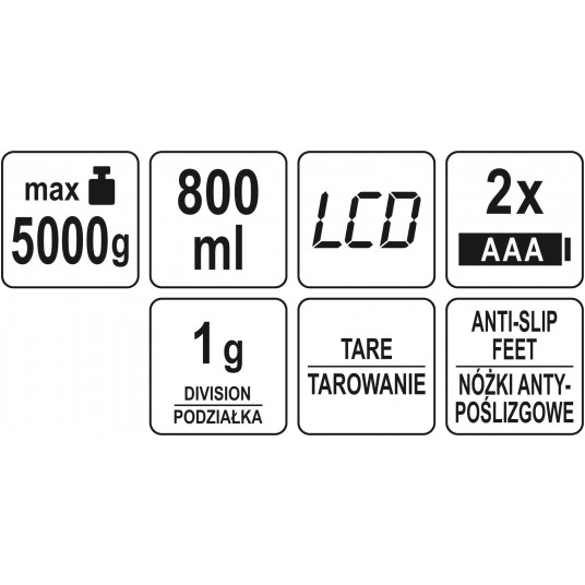 WAGA KUCHENNA Z MISĄ 800ML -zdjęcie numer 7