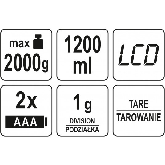 WAGA KUCHENNA Z POJEMNIKIEM 1200ML -zdjęcie numer 7