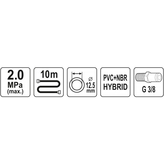WĄŻ PNEUMAT. HYBRYD ŚRED PRZEW. 1/2" 10M -zdjęcie numer 3
