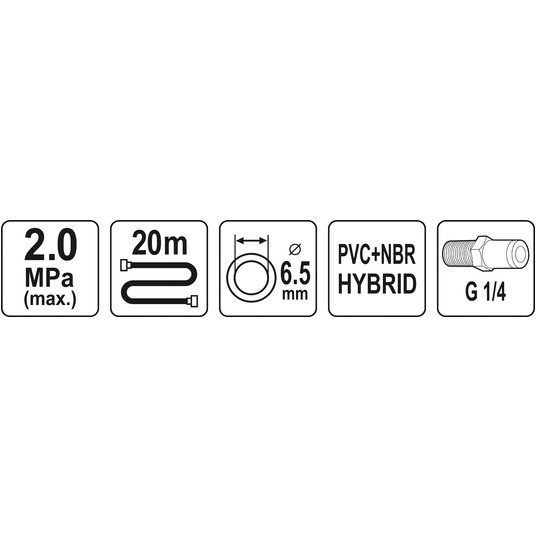 WĄŻ PNEUMAT. HYBRYD ŚRED PRZEW. 1/4" 20M -zdjęcie numer 3
