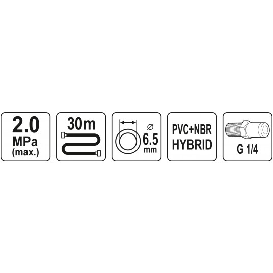 WĄŻ PNEUMAT. HYBRYD ŚRED PRZEW. 1/4" 30M -zdjęcie numer 3