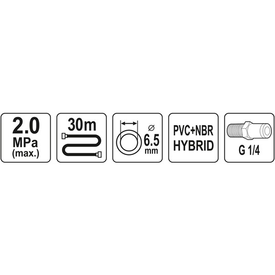 WĄŻ PNEUMAT. HYBRYD ŚRED PRZEW. 1/4" 30M -zdjęcie numer 3