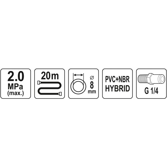 WĄŻ PNEUMAT. HYBRYD ŚRED PRZEW. 3/8" 20M -zdjęcie numer 3