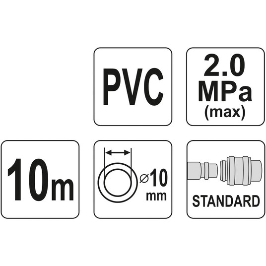 WĄŻ PNEUMAT.PVC Z SZYBKOZŁ. 10mm x 10m -zdjęcie numer 3