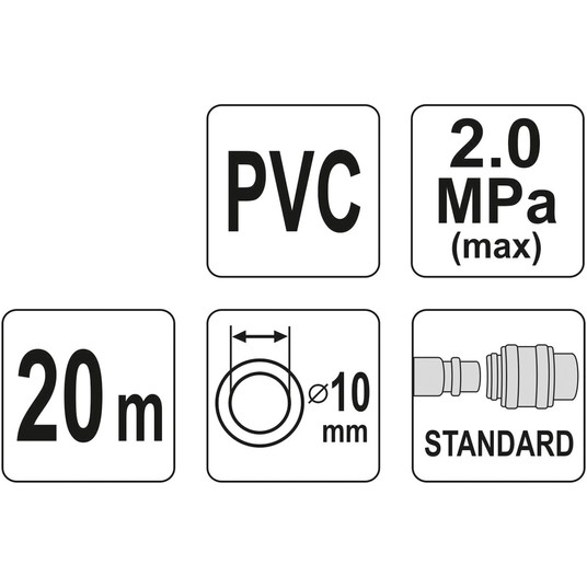 WĄŻ PNEUMAT.PVC Z SZYBKOZŁ. 10mm x 20m -zdjęcie numer 3