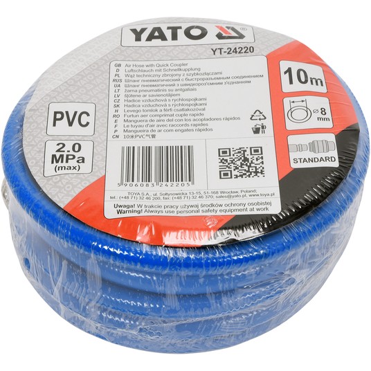 WĄŻ PNEUMAT.PVC Z SZYBKOZŁ. 8mm x 10m -zdjęcie numer 2