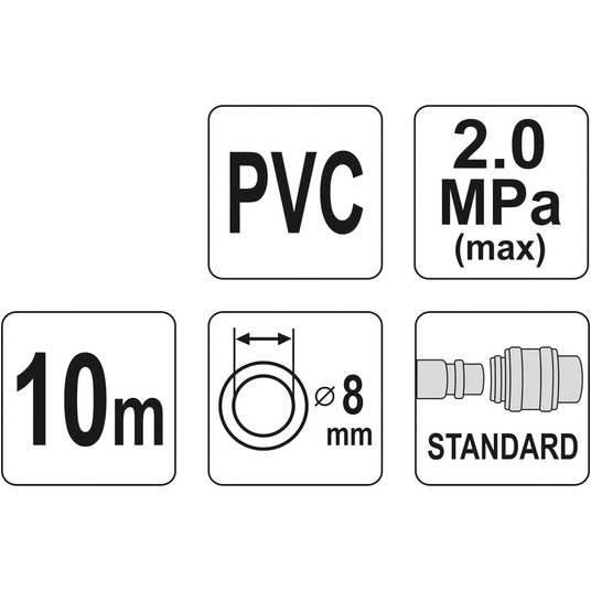 WĄŻ PNEUMAT.PVC Z SZYBKOZŁ. 8mm x 10m -zdjęcie numer 3