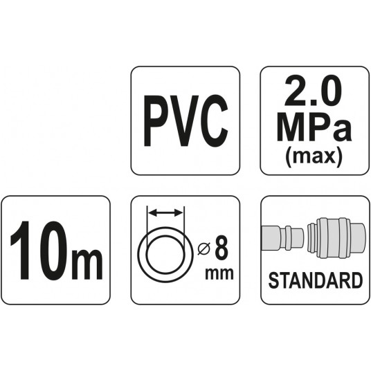 WĄŻ PNEUMAT.PVC Z SZYBKOZŁ. 8mm x 10m -zdjęcie numer 3