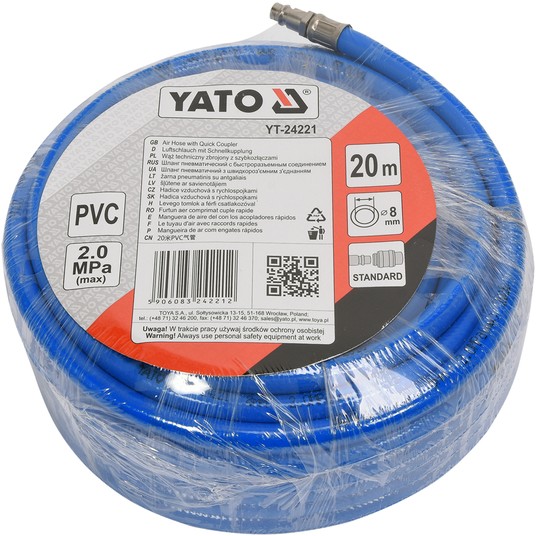 WĄŻ PNEUMAT.PVC Z SZYBKOZŁ. 8mm x 20m -zdjęcie numer 2