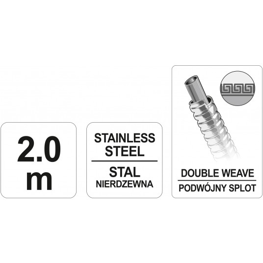 WĄŻ PRYSZNICOWY 2.0M POLEROWANY -zdjęcie numer 7