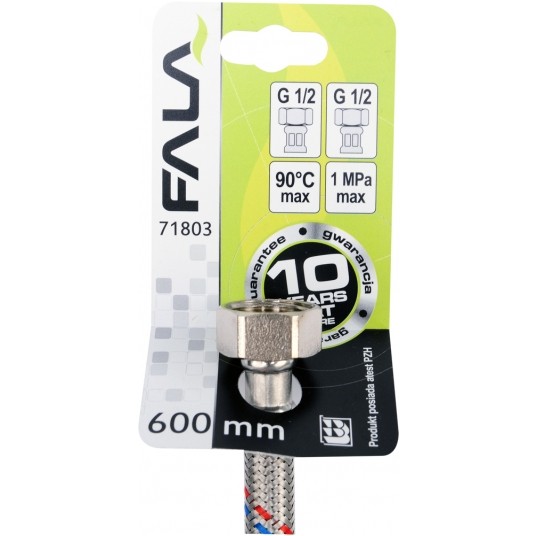 WĄŻ PRZYŁĄCZENIOWY F/F 1/2" 1/2" 600MM -zdjęcie numer 3