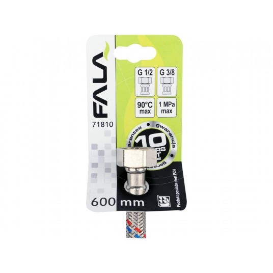 WĄŻ PRZYŁĄCZENIOWY F/F 1/2" 3/8" 600MM -zdjęcie numer 2