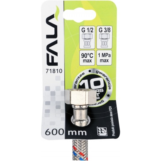 WĄŻ PRZYŁĄCZENIOWY F/F 1/2" 3/8" 600MM -zdjęcie numer 3