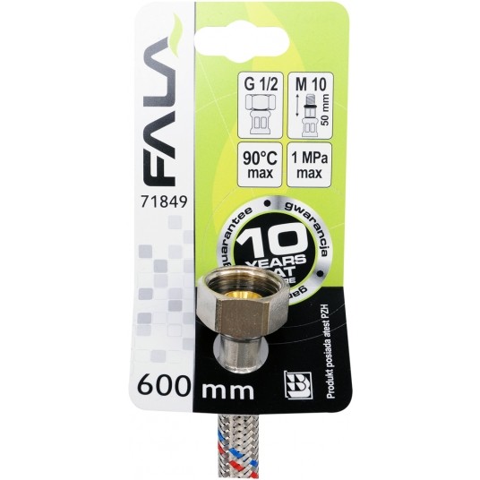 WĄŻ PRZYŁĄCZENIOWY F/M 1/2" M10x1 600MM -zdjęcie numer 3