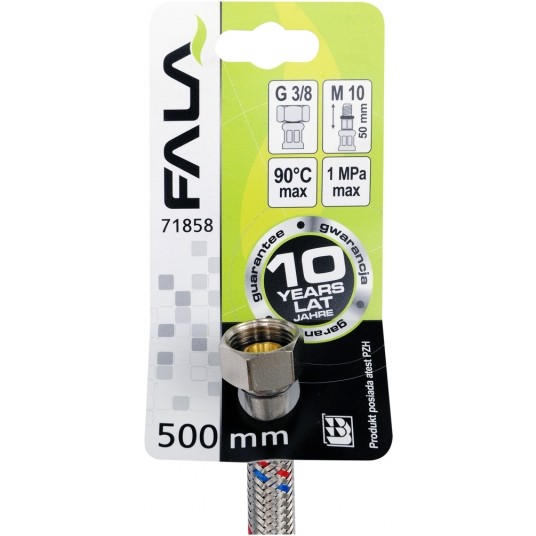 WĄŻ PRZYŁĄCZENIOWY F/M 3/8" M10x1 500MM -zdjęcie numer 3